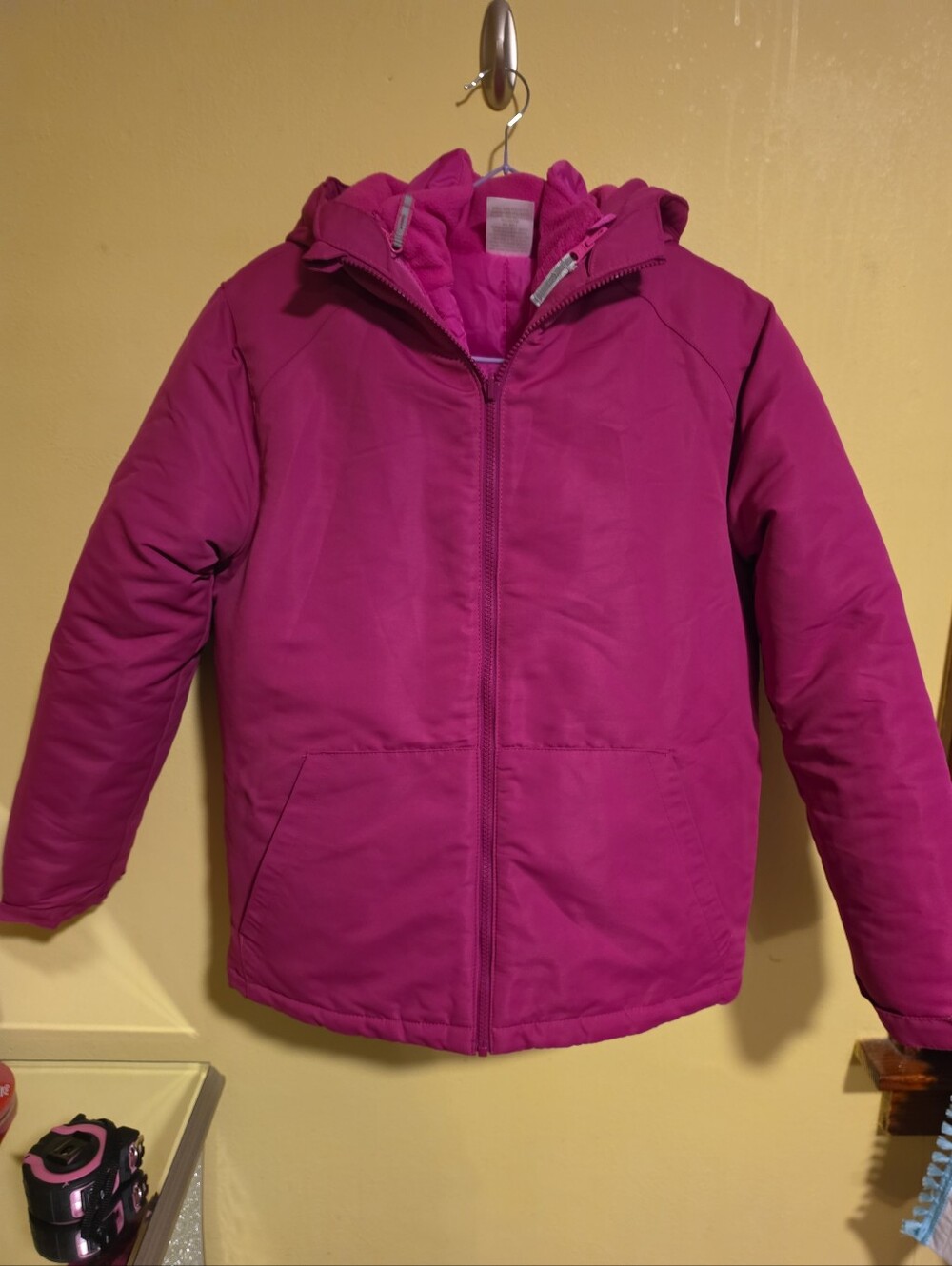 NWOT Falls Creek Girls Size XL 3-in-1 Fall Jacket Winter Coat Magenta Fuschia